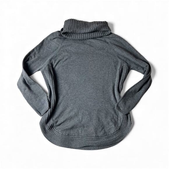 Vila Milano Cowl Turtleneck grey knit sweater with circular hem size S - Picture 6 of 7